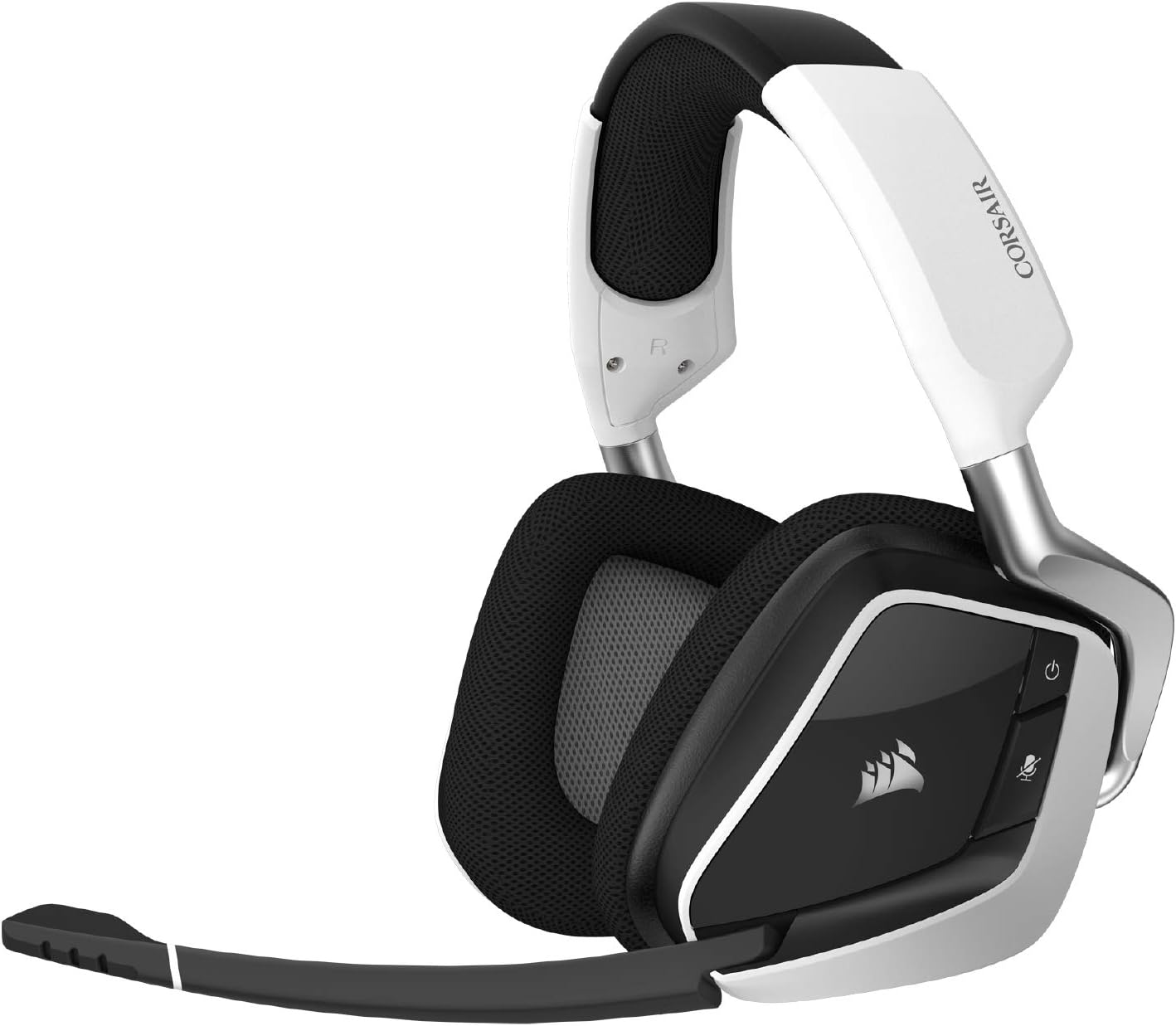 Corsair Void RGB Elite Wireless Gaming Headset – 7.1 Surround Sound – Omni-Directional Microphone – Microfiber Mesh Earpads – Up to 40ft Range – iCUE Compatible – PC, Mac, PS5, PS4 – White Corsair Void RGB Elite Wireless Gaming Headset – 7.1 Surround Sound – Omni-Directional Microphone – Microfiber Mesh Earpads – Up to 40ft Range – iCUE Compatible – PC, Mac, PS5, PS4 – White