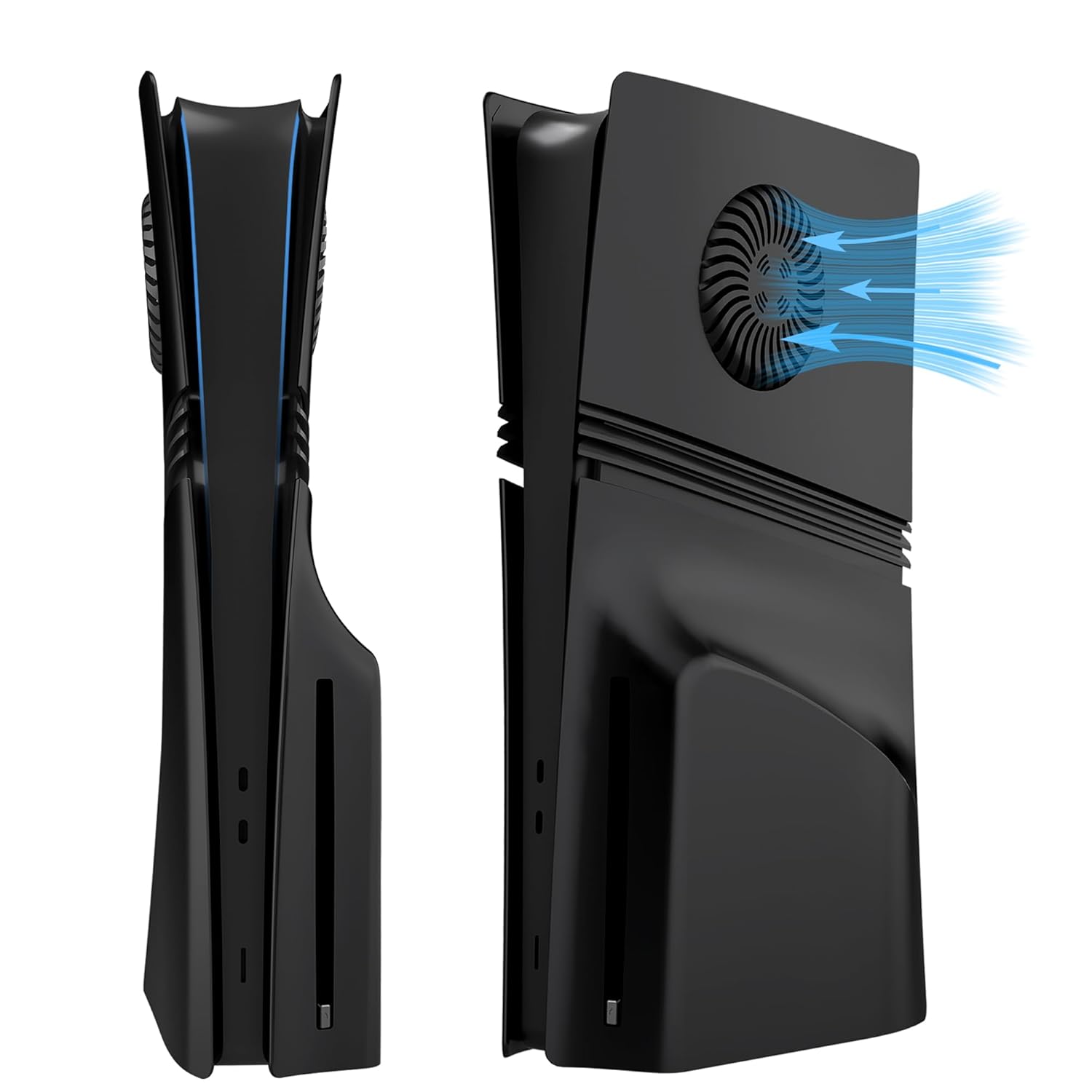 DOBEWINGDELOU Faceplate for PS5 Pro Disc Edition with Cooling Vent and Dust Filter, Face Plate Console Accessories Cover ABS Dustproof Replacement Side Shell Case Black DOBEWINGDELOU Faceplate for PS5 Pro Disc Edition with Cooling Vent and Dust Filter, Face Plate Console Accessories Cover ABS Dustproof Replacement Side Shell Case Black