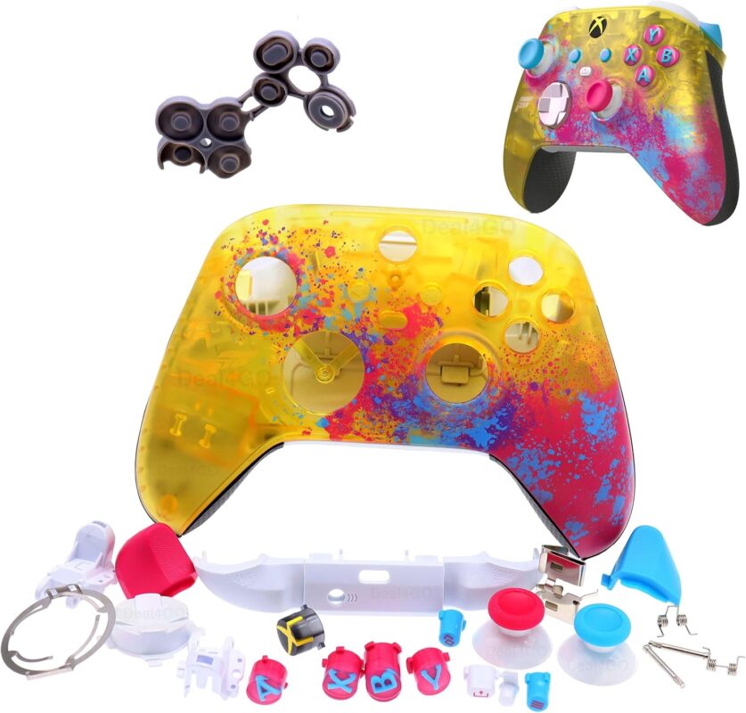 Deal4GO Full Housing Shell kit w/Front & Back Plate Battery Cover Trigger Button Replacement for Xbox Series X & S Controller (20th Anniversary)
