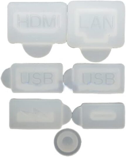 Dust Plug Silicone Dust Protector Anti-dust Cover Dustproof Plug for PS5 Game Console (Clear)