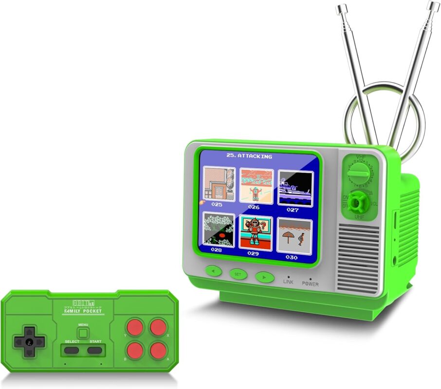 EASEGMER Handheld Game Console GV300S with 168 Classic Game Retro Video Game Console Mini TV Style Support AV Output 2 Player 3.0" Screen Electronic Machine