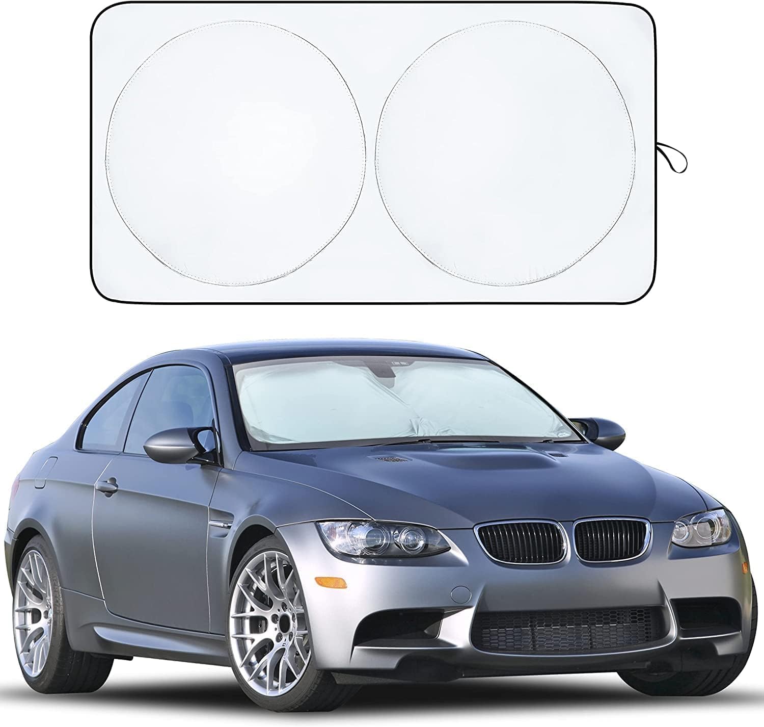 EcoNour Car Windshield Sunshade | Blocks 99% Heat & Keeps Interior Cool | Universal Fits Cars, SUVs, Trucks | Automotive Sun Screen, Visor & Car Accessories for Summer | Medium (64×32 Inches) EcoNour Car Windshield Sunshade | Blocks 99% Heat & Keeps Interior Cool | Universal Fits Cars, SUVs, Trucks | Automotive Sun Screen, Visor & Car Accessories for Summer | Medium (64×32 Inches)