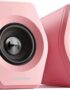 Edifier G2000 32W PC Computer Speakers for Gaming Desktop PC Laptop Mac Computer Woofer Speakers Bluetooth USB 3.5mm AUX Inputs RGB Lights Multimedia Speakers Pink