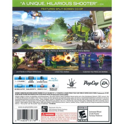 Electronic Arts Plants vs Zombies: Garden Warfare (PS4) Video Game