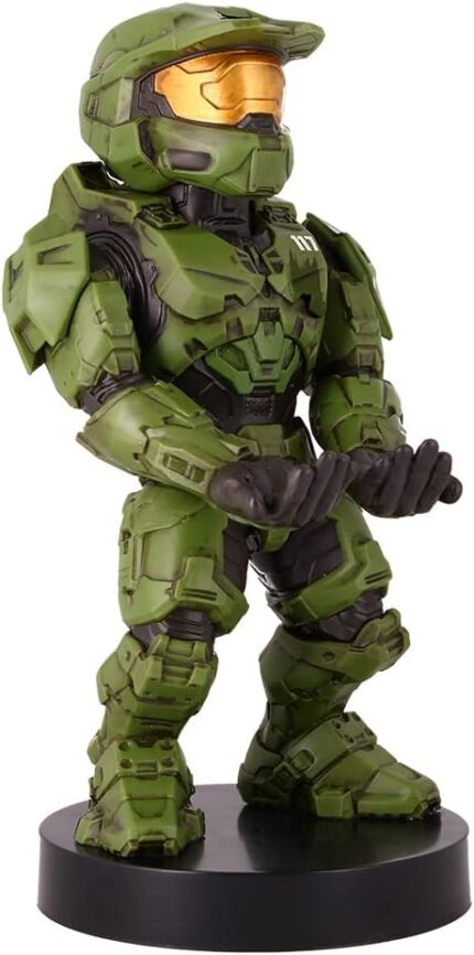Exquisite Gaming: Halo: Master Chief – Mobile Phone & Gaming Controller Holder, Device Stand, Cable Guys, Xbox Licensed Figure, Green