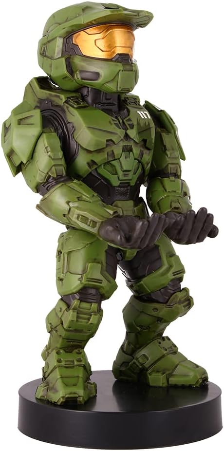 Exquisite Gaming: Halo: Master Chief – Mobile Phone & Gaming Controller Holder, Device Stand, Cable Guys, Xbox Licensed Figure, Green Exquisite Gaming: Halo: Master Chief – Mobile Phone & Gaming Controller Holder, Device Stand, Cable Guys, Xbox Licensed Figure, Green