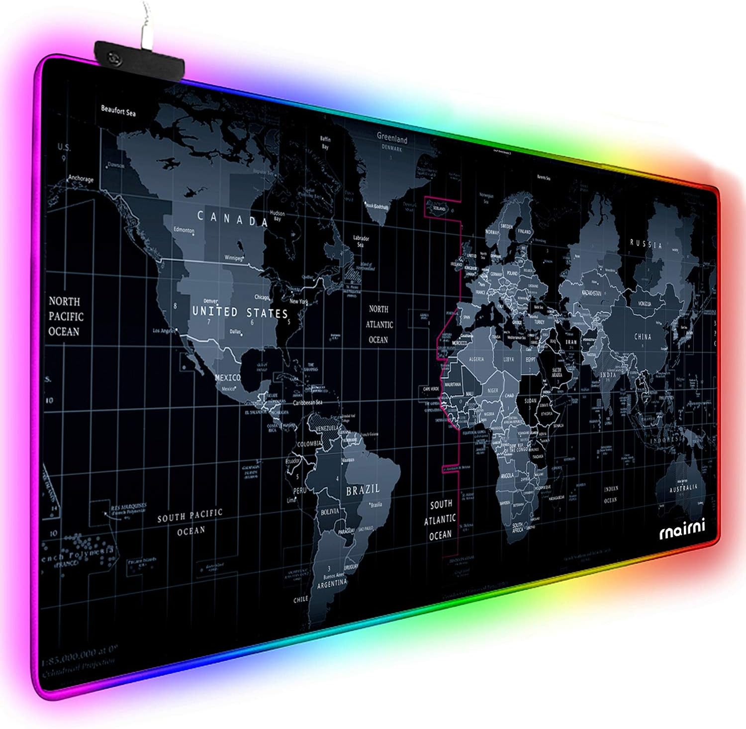 Extended RGB Gaming Mouse Pad, Extra Large Gaming Mouse Mat for Gamer, Waterproof Office Desktop Mat with 10 Lighting Mode, for PC Computer RGB Keyboard Mouse – 31.5” x 15″ x 4mm(Map) Extended RGB Gaming Mouse Pad, Extra Large Gaming Mouse Mat for Gamer, Waterproof Office Desktop Mat with 10 Lighting Mode, for PC Computer RGB Keyboard Mouse – 31.5” x 15″ x 4mm(Map)