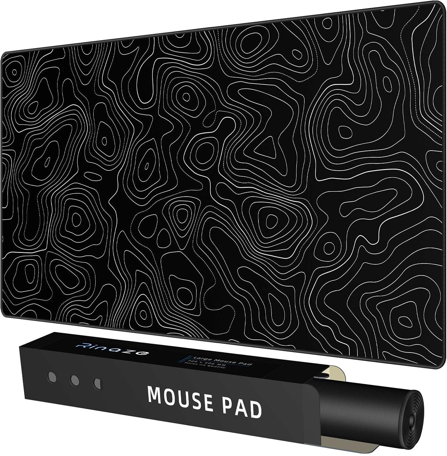 Extra Large Gaming Mouse Pad with Black Topographic, XXL Mousepad, Big Mouse Mat Desk Pad, Non Slip Keyboard Pad for Gaming Computer Laptop PC Office Desk Accessories Extra Large Gaming Mouse Pad with Black Topographic, XXL Mousepad, Big Mouse Mat Desk Pad, Non Slip Keyboard Pad for Gaming Computer Laptop PC Office Desk Accessories