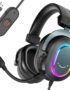 FIFINE Gaming Headset for PC-Wired Headphones with Microphone-7.1 Surround Sound Computer USB Headset for Laptop, Streaming Headphones on PS4/PS5, with EQ Mode, RGB, Soft Ear Pads - AmpliGame H6