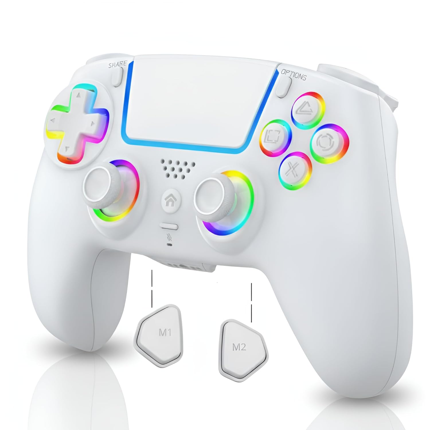 FLUY-E RGB Wireless Controller for PS5/PC – Compatible with PS5, PS5 Slim & PS5 Pro, Hall Effect Joysticks and Triggers, Dual Vibration, Six-Axis Sensor, Touch Panel, Turbo & Programmable Buttons, Ergonomic Design FLUY-E RGB Wireless Controller for PS5/PC – Compatible with PS5, PS5 Slim & PS5 Pro, Hall Effect Joysticks and Triggers, Dual Vibration, Six-Axis Sensor, Touch Panel, Turbo & Programmable Buttons, Ergonomic Design