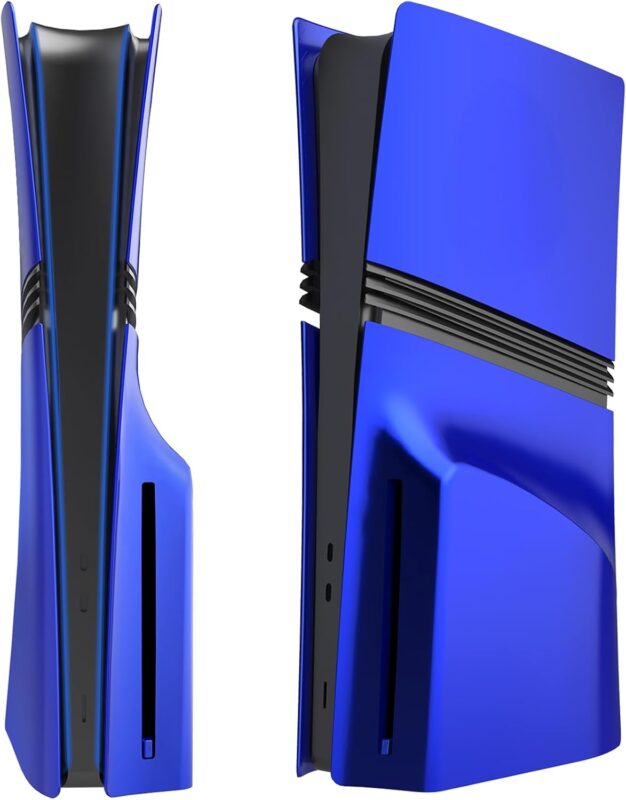 FacePlates for PS5 Pro Disc Edition Cover Plate for PS5 Pro Premium ABS Replacement Plates Anti-Scratch Dustproof Protective Shell Case for PlayStation 5 Pro Disc Version (Cobalt Blue)