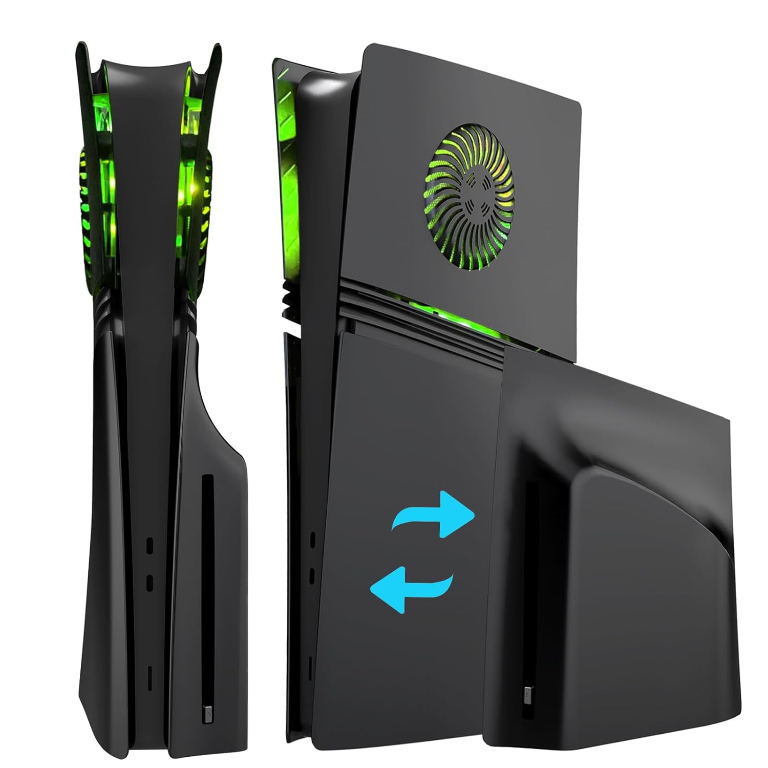 Faceplate 5 Piece with RGB LED Light Strip for P5 Pro Disc and Digital Edition(2024), Console Cover Plates Cooling Vent and Dust Filter, Matte Black Side Shell Panels Faceplate 5 Piece with RGB LED Light Strip for P5 Pro Disc and Digital Edition(2024), Console Cover Plates Cooling Vent and Dust Filter, Matte Black Side Shell Panels