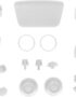Full Set for PS5 Controller - Joysticks, Dpad, R1 L1 R2 L2, Direction Key, ABXY Buttons - Replacement Kit for PS5 Game Console (White)