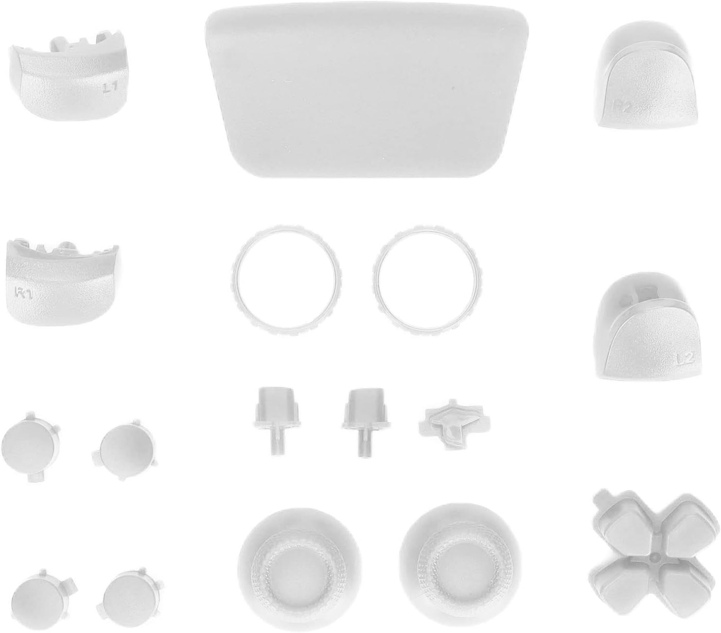 Full Set for PS5 Controller – Joysticks, Dpad, R1 L1 R2 L2, Direction Key, ABXY Buttons – Replacement Kit for PS5 Game Console (White) Full Set for PS5 Controller – Joysticks, Dpad, R1 L1 R2 L2, Direction Key, ABXY Buttons – Replacement Kit for PS5 Game Console (White)