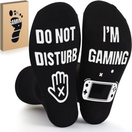 Funny Christmas Stocking Stuffers for Men Women, Gaming Socks for Gamer, Funny Socks Birthday Gifts for Men Him