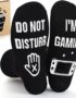 Funny Christmas Stocking Stuffers for Men Women, Gaming Socks for Gamer, Funny Socks Birthday Gifts for Men Him