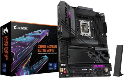 GIGABYTE Z890 AORUS Elite WIFI7 Intel Core Ultra (Series 2) LGA 1851 Motherboard, ATX, DDR5, 4X M.2, PCIe 5.0, Thunderbolt 4, WIFI7, 2.5GbE LAN, EZ-Latch