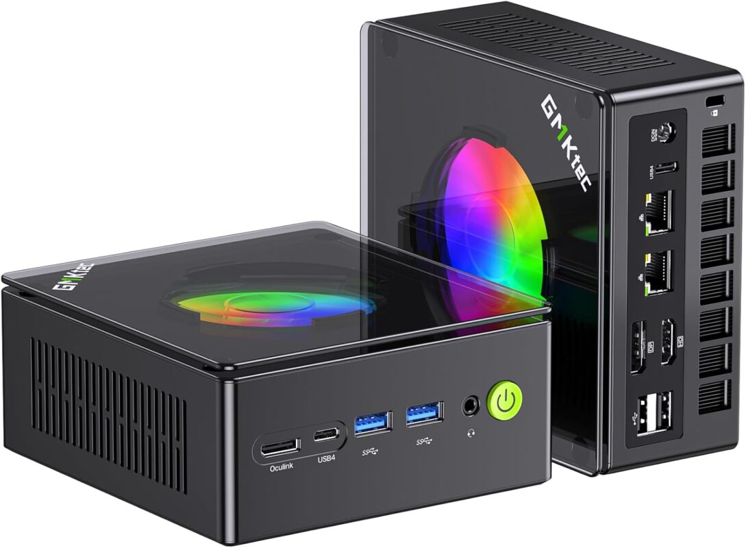 GMKtec K11 Gaming Mini PC, AMD Ryzen 9 8945HS(8C/16T, Up to 5.2GHz), 64GB DDR5 RAM 1TB Mini Desktop Computer, HDMI/Oculink/DisplayPort/USB4*2