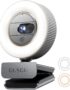 GUSGU G910 2K Quad HD Webcam for PC, with Microphone & Light & Privacy Cover, Web Camera for Desktop Computer/Laptop/MacBook, USB Streaming Camera