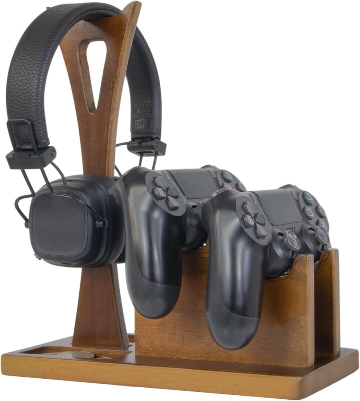 Game Controller Holder Gifts for Gamers to Organize Gaming Accessories & Headphone Holder, Unique Gamer Gifts Headset Stand PS4 PS5 Controllers Holders, Stylish Controller Stand Gaming Equipment