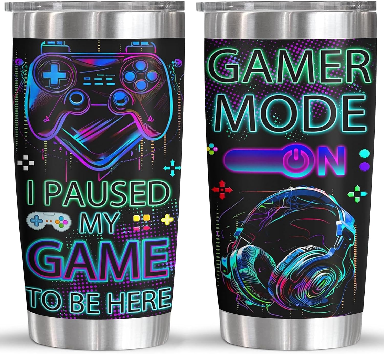 Gamer Gifts – 20oz Tumbler, Awesome Gifts for Gamers, Men, Teen Boys, Girls, Boyfriend, 1 PC, Video Game Mug Gamer Gifts – 20oz Tumbler, Awesome Gifts for Gamers, Men, Teen Boys, Girls, Boyfriend, 1 PC, Video Game Mug