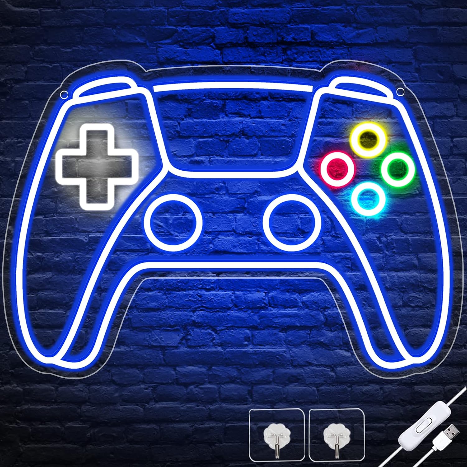 Gamer Neon Sign, Gamepad Shaped LED Neon Sign for Gamer Room Decor, Gaming Neon Sign for Boys Room Decor, Neon Gaming Sign for Gaming Wall Decor, USB Powered Gamer Gifts for Teens, Boys, Kids Gamer Neon Sign, Gamepad Shaped LED Neon Sign for Gamer Room Decor, Gaming Neon Sign for Boys Room Decor, Neon Gaming Sign for Gaming Wall Decor, USB Powered Gamer Gifts for Teens, Boys, Kids