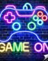 Gamer Neon Sign for Game Room Decor, Game On Neon LED Sign for Gamer Wall Decor, Gaming Neon Light Sign for Teen Bedroom Decor, Gamer Gifts for Boys, Teen, Men, Kids