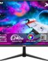 Gaming Monitor, 23.8'' Gaming Monitor FHD(1920x1080) 240Hz, Computer Gaming Monitors w/AMD FreeSync|1ms Display, Gaming Monitors w/ 100% sRGB, Build-in Speakers, VESA, Eye Care|Anti-Glare|Black