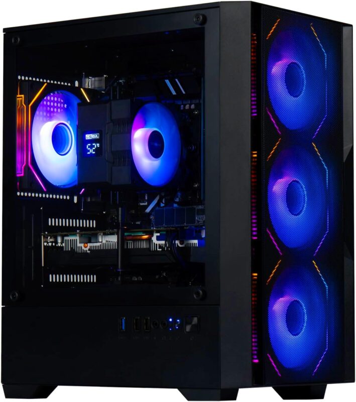 Gaming PC Computer Desktop, i7 CPU up to 3.5 GHz, GTX 1660S 6GB Graphics, 1TB NVMe SSD, 32GB DDR4 ECC RAM, RGB Fan x4, 550W PSU (i7+GTX 1660S+1T+32G)
