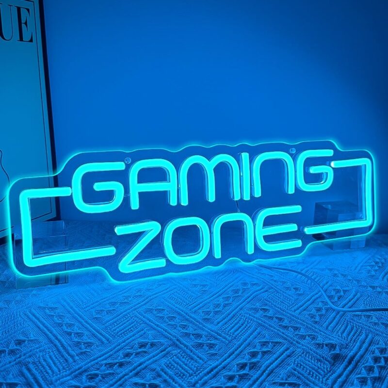 Gaming Zone Neon Sign,Game Zone Neon Sign for Teens Gamer Room Decor，Gaming Light Neon Sign for Gaming Wall Decor，Led Neon Gaming Sign for Gamer Gifts Boys