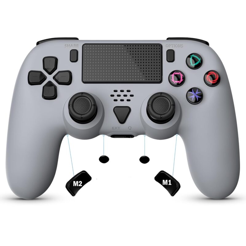 GioMay Pro Wireless Controller Compatible with PS5 Slim & Pro – Bluetooth Gamepad for PS5, PC & Steam with Dual Vibration, 6-Axis Motion Sensor, Touchpad, Audio, Turbo & Programmable Buttons with Macro