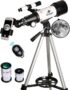 Gskyer Telescope, 70mm Aperture 400mm AZ Mount Astronomical Refracting Telescope for Kids Beginners - Travel Telescope with Carry Bag, Phone Adapter and Wireless Remote.