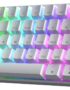 HK GAMING GK61 SE 60% | Mechanical Gaming Keyboard | 61 Keys Multi Color RGB LED Backlit for PC/Mac Gamer | US Layout (White, Mechanical Speed Silver)