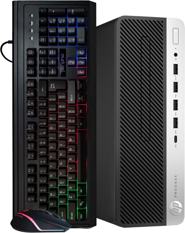 HP ProDesk 600 G4 Desktop Computer PC | Hexa Core Intel i5 (3.0GHz) | 16GB DDR4 RAM | 500 GB SSD Solid State | Windows 11 | RGB Keyboard & Mouse | Home or Office PC.