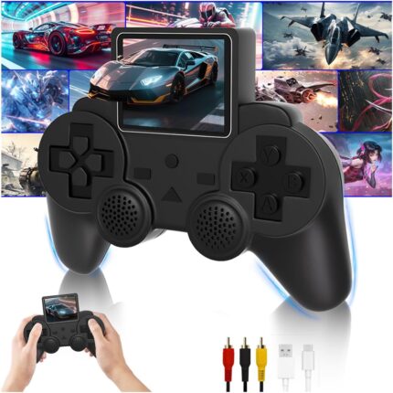 Handheld Game Console, Portable Retro Gaming Console with Built-in 520 Classic Games, 2.4” HD Color Screen, Video Game Console with Rechargeable Battery, Gift for Adults and Kids