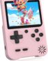 Handheld Game Console, Preloaded 500 Retro Video Games with 3.0 inch LCD Screen, 1200mAh Rechargeable Battery, Mini Arcade Electronic Gaming 1-Player Xmas Birthday Gift for Boys & Girls (Pink)