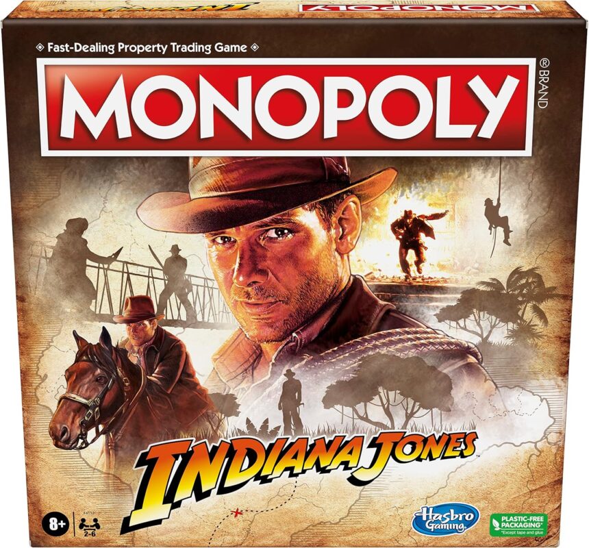 Hasbro Gaming Monopoly Indiana Jones Game, Inspired by The Indiana Jones Movies, Board Game for 2-6 Players, Ages 8 and Up