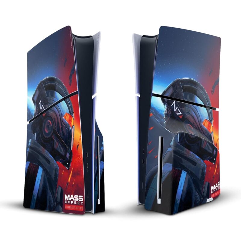 Head Case Designs Officially Licensed EA Bioware Mass Effect N7 Armor Legendary Graphics Vinyl Sticker Gaming Skin Decal Cover Compatible With Sony PlayStation 5 PS5 Slim Disc Edition Console