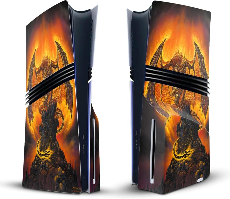 Head Case Designs Officially Licensed Ed Beard Jr Harbinger Of Fire Dragons Vinyl Sticker Gaming Skin Decal Cover Compatible With Sony PlayStation 5 PS5 Pro Disc Edition Console
