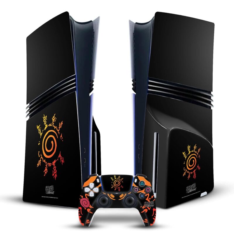Head Case Designs Officially Licensed Naruto Shippuden Kurama Seal Iconic Vinyl Sticker Gaming Skin Decal Cover Compatible With Sony PlayStation 5 PS5 Pro Disc Edition Console & DualSense Controller