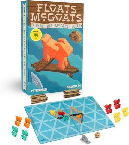 Hootenanny Games Floats McGoats Board Game | Build a Raft & Save Your Goats | Perfect for Family Games | 2-4 Players, Ages 10+