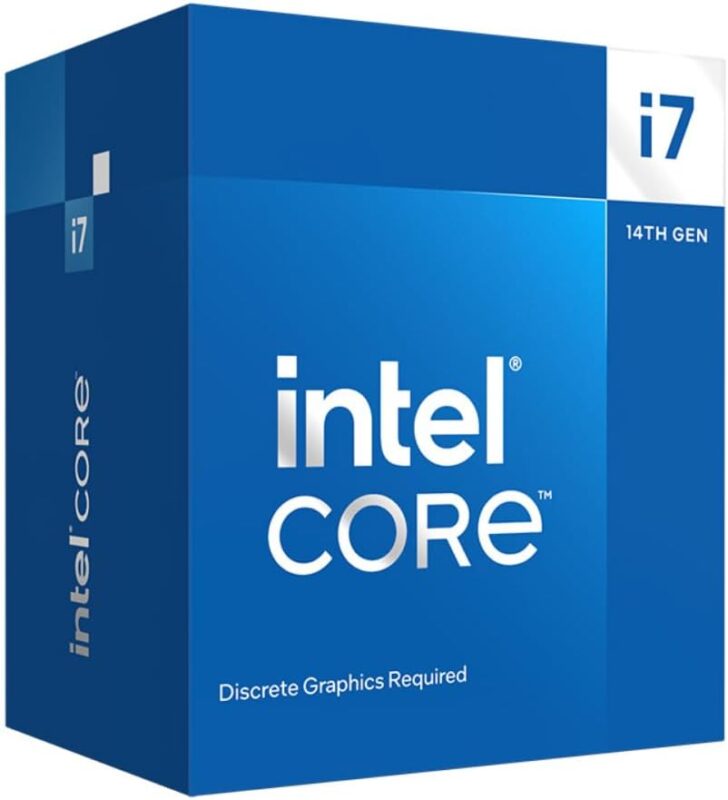 Intel Core i7-14700F Desktop Processor 20 cores (8 P-cores + 12 E-cores) up to 5.4 GHz