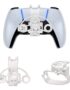 JOYTORN Controller Steering Wheel Compatible with PS5 Controller,Mini P-S5 Racing Games Wheel Support Use with Charging Port and Earphone-White