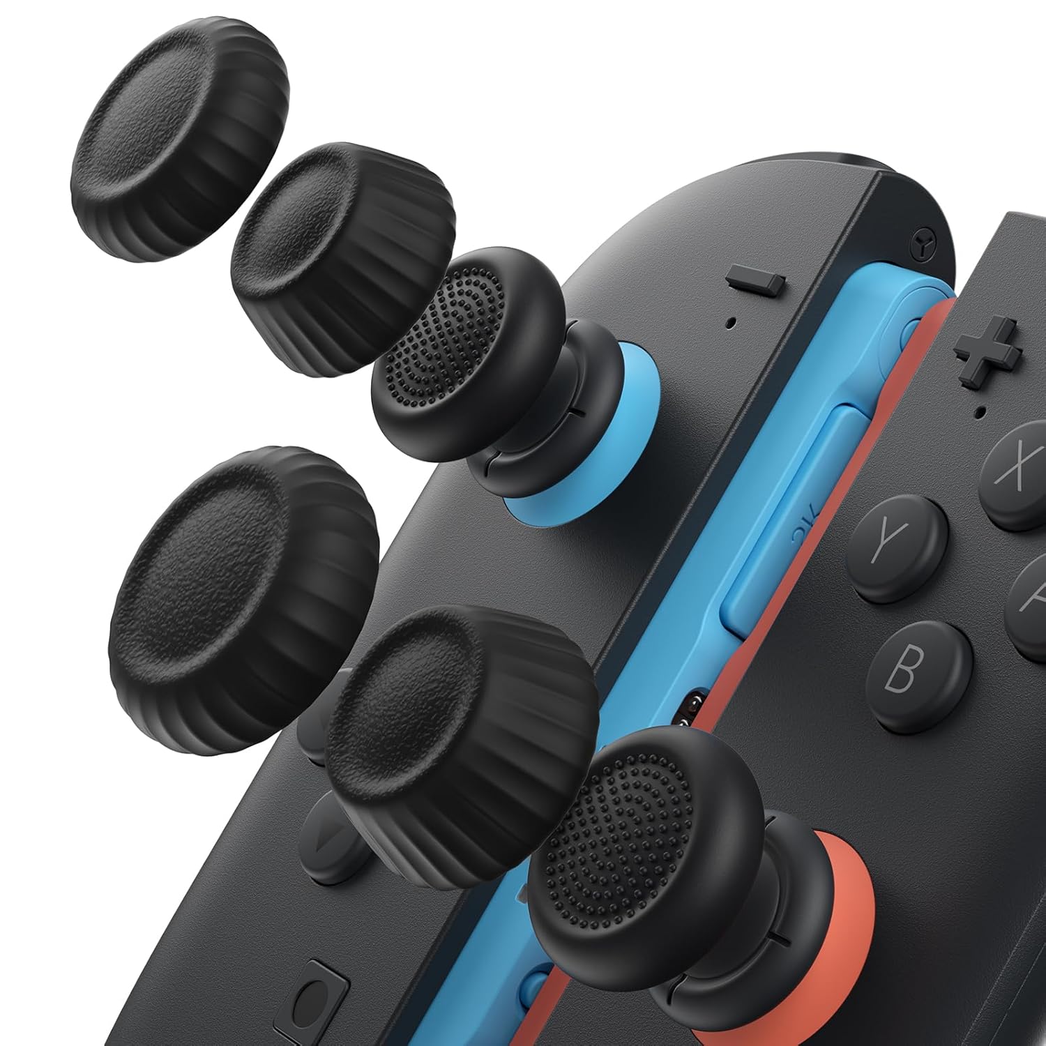 JSAUX Thumb Grips for Nintendo Switch 2 (2025 Upgraded Anti-Slip), Thumb Grip Caps, Ergonomic Design, Enhanced Gaming Grip, Comfortable & Durable, Joycon Stick Cover, Black, 3Pairs(6pcs) JSAUX Thumb Grips for Nintendo Switch 2 (2025 Upgraded Anti-Slip), Thumb Grip Caps, Ergonomic Design, Enhanced Gaming Grip, Comfortable & Durable, Joycon Stick Cover, Black, 3Pairs(6pcs)
