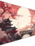 Japanese Large Gaming Mouse Pad with Stitched Edges, 31.5" x 15.7" Large Extended Computer Pad, Mouse Pad Protector with Non-Slip Waterproof Rubber Base for Laptop Office Accessories, Sunset