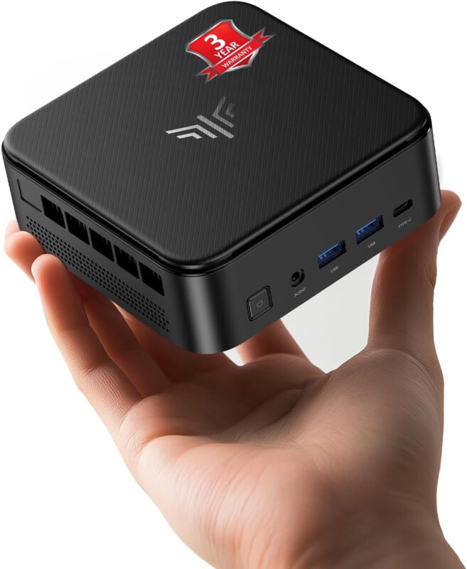 KAMRUI Mini PC, E3B 32GB RAM 512GB SSD Mini Gaming Computers AMD Ryzen 5 7430U Micro Desktop Computer (Max 4.3GHz,6C/12T, Beat 5650U), Small PC Support WiFi 6, BT5.2, Triple Display for Office Home