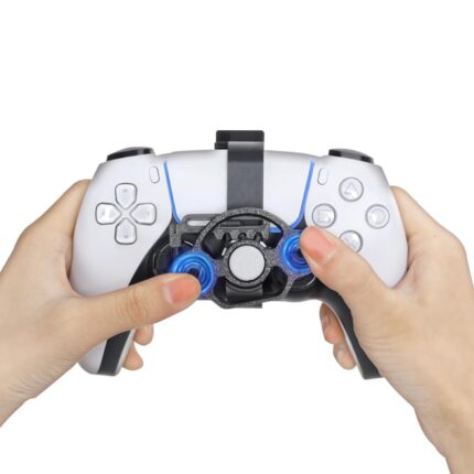 KIPYENB Mini Steering Wheel Attachment for PS5 Game Controller Remote Control AccessoriesAccessories, For Playstation 5 Racing Games Controller Steering Wheel Attachment PS Controller Wheel