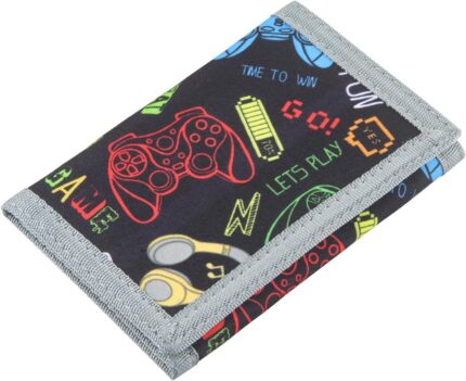 Kids Wallet for Boys & Girls – Gamer Wallet with Coin Pocket, Ages 4-12 for Christmas/Birthday Gifts