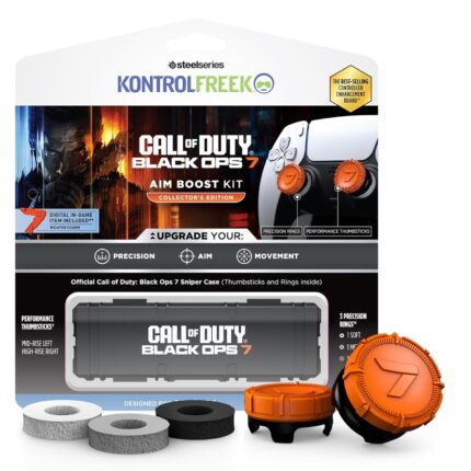 KontrolFreek Call of Duty: Black Ops 7 Aim Boost Kit | Collector’s Edition for PlayStation 5 (PS5), PlayStation 4 (PS4) Controller | Orange and Black
