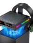 [LED Display] - Auto Cooling Fan for Xbox Series X with 9 RGB Light Modes, Cooling System Adjustable by Temperature with 4 Gears for Xbox Series X Console,Cooler & Light Switch,Headset Hook,USB Port